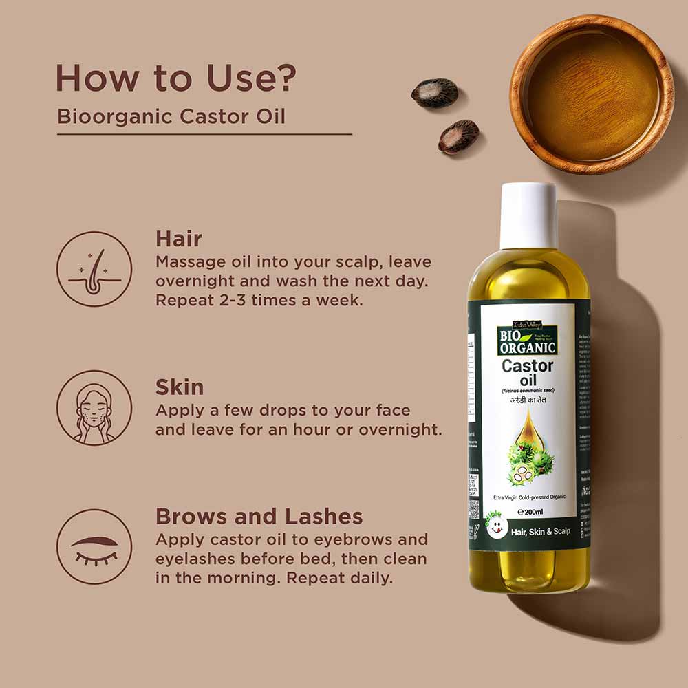 Pure & Organic Castor Oil how to use