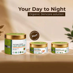 Day-to-Night Organic Skincare Ritual: Day & Night Cream with Under Eye Cream Combo