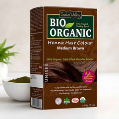 Bio Organic Medium Brown Henna Hair Colour - 100gm