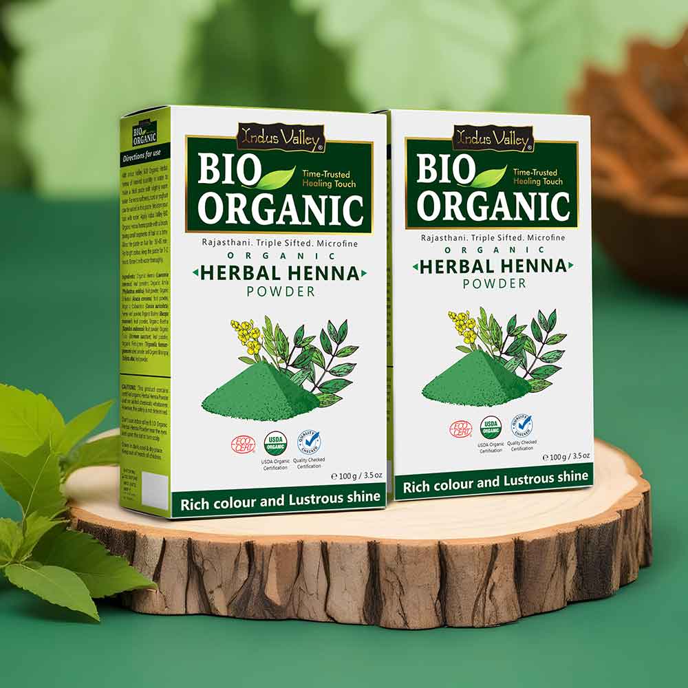 Bio Organic Herbal Henna Powder for Hair - Pack of 2