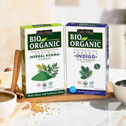 Bio Organic Herbal Henna & Indigo Powder Applicator Brush Combo Pack - 200gm