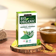 Bio Organic Herbal Henna Powder with Applicator Brush - Available in 3 Size