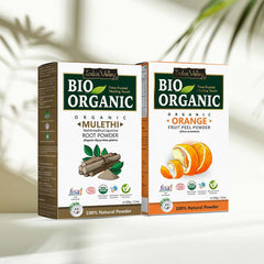 Bio Organic Mulethi & Orange Peel Powder Combo Pack - 200gm