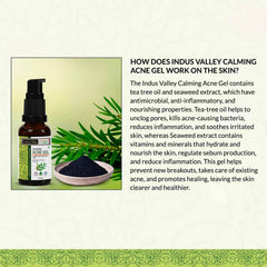 Calming Acne Gel Clarifies Skin & Soothes Acne With Seaweed Extract & Tea Tree Oil - 30ml.