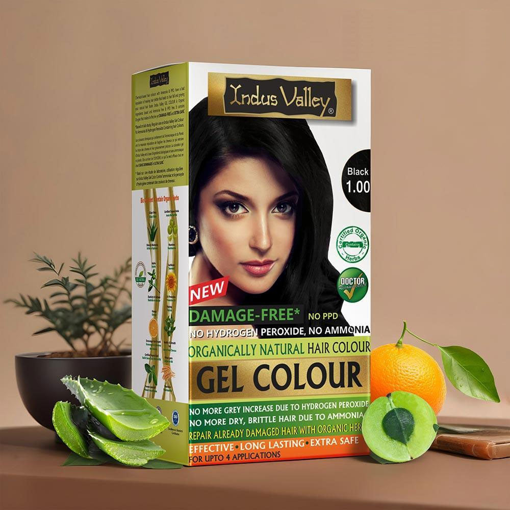 Natural Hair Colour | Damage Free Gel Hair Color For Women & Men |  No Harmful Chemicals, Long Lasting, Safe & Gentle - Available in 6 Shades
