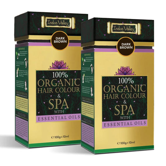 100% Organic Hair Colour & Spa With Essential Oils - Pack of 2