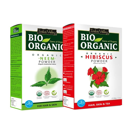 Bio Organic Hibiscus and Neem Powder Combo