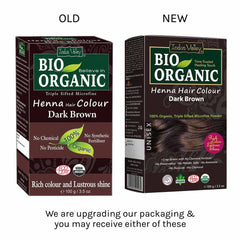 Bio Organic Dark Brown Henna Hair Colour - 100gm