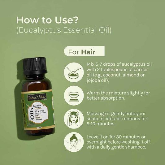 Pure & Organic Eucalyptus Essential Oil how to use