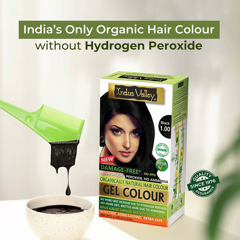 Organic & Natural Damage Free Gel Hair Colour without hydrogen