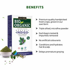 Bio Organic Indigo Leaf Powder - Pack of 4 (400gm)