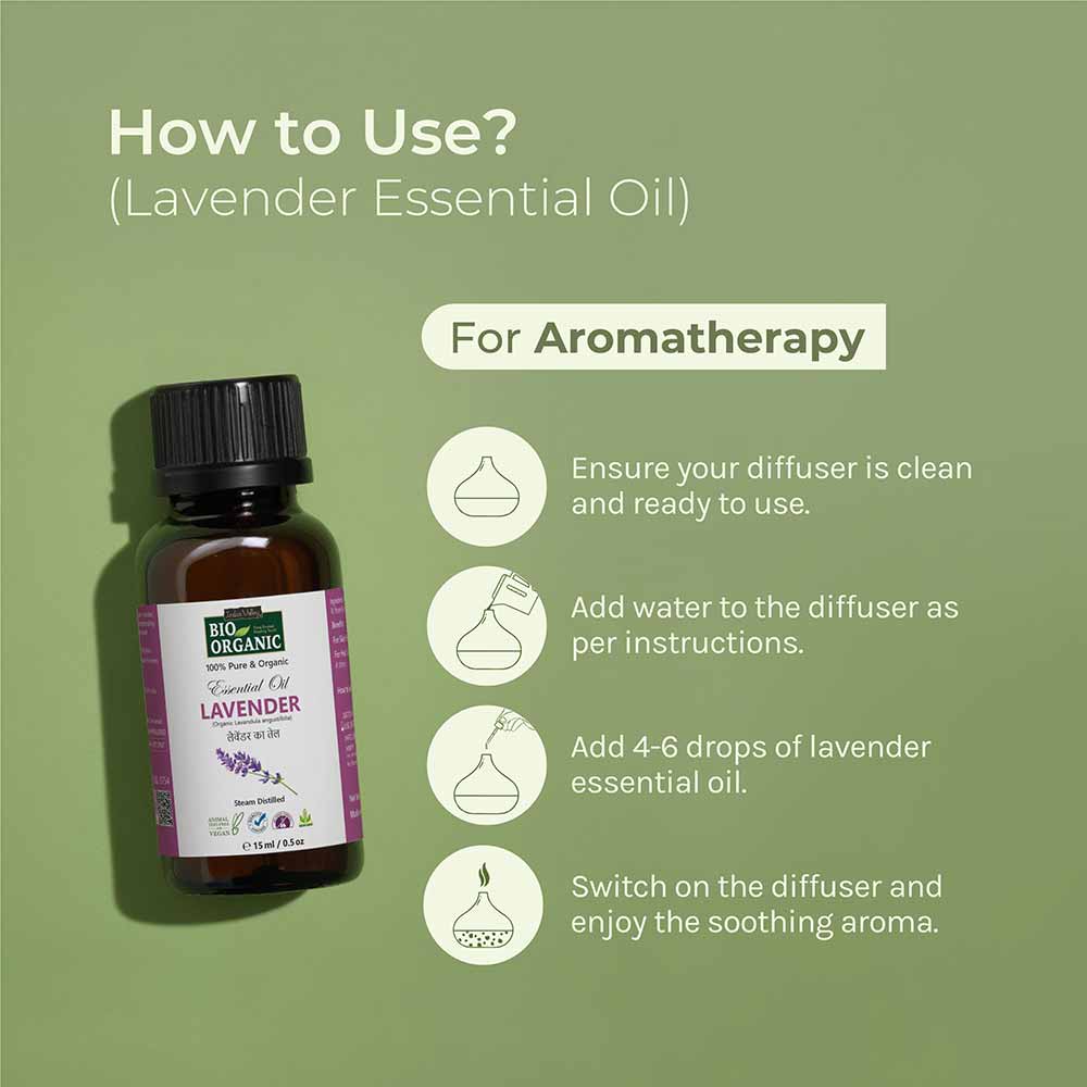 Pure & Organic Lavender Essential Oil how to use