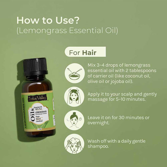 Pure & Organic Lemongrass Essential Oil how to use