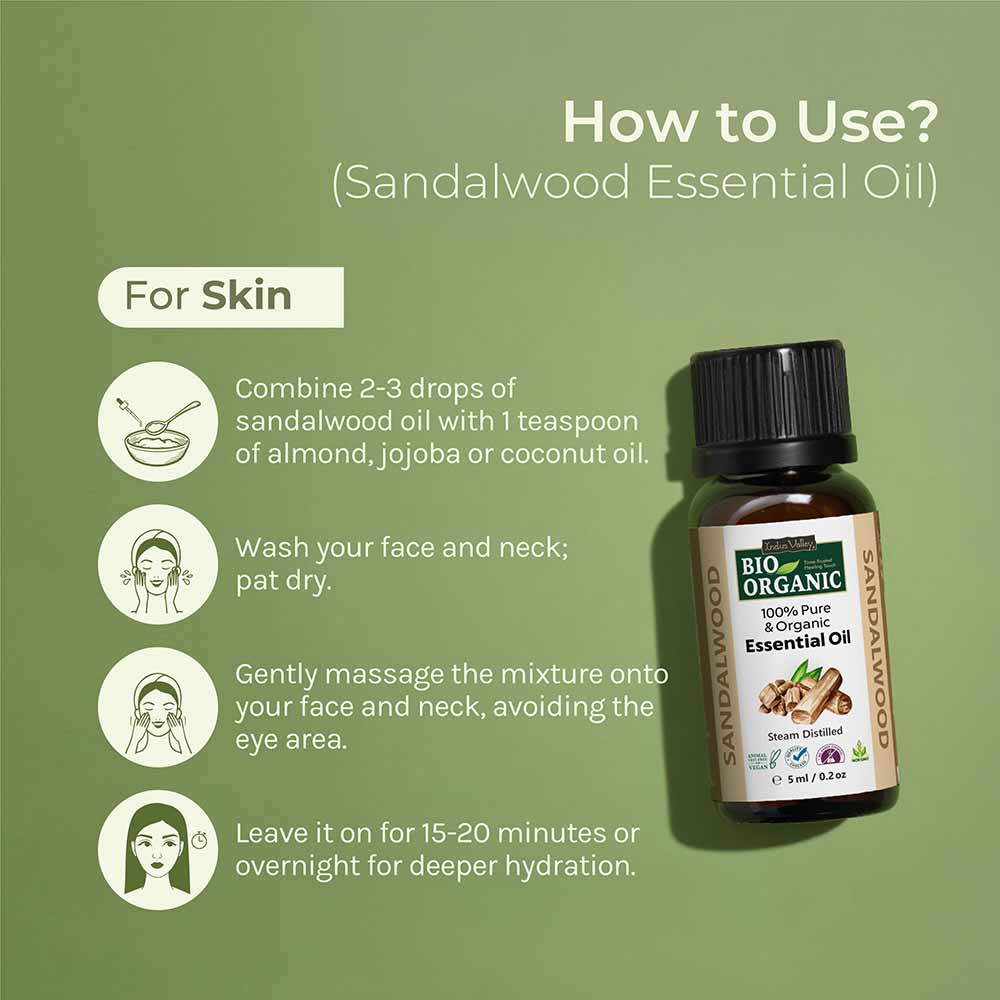 Pure & Organic Sandalwood Essential Oil how to use