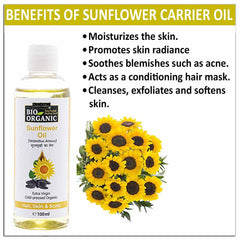 Pure & Organic Sunflower Carrier Oil - 100ml