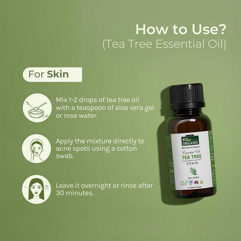 Pure & Organic Tea Tree Essential Oil how to use