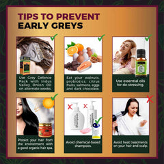 Grey Defence Organic Hair Pack - Anti-Greying Hair Pack to Reverse Premature Grey Hairs & Stop Early Hair Greying