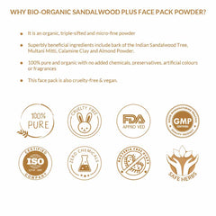 Bio Organic Sandalwood Face Pack Powder